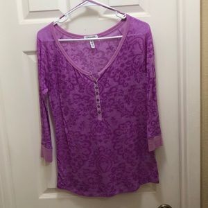 Purple sheer top
